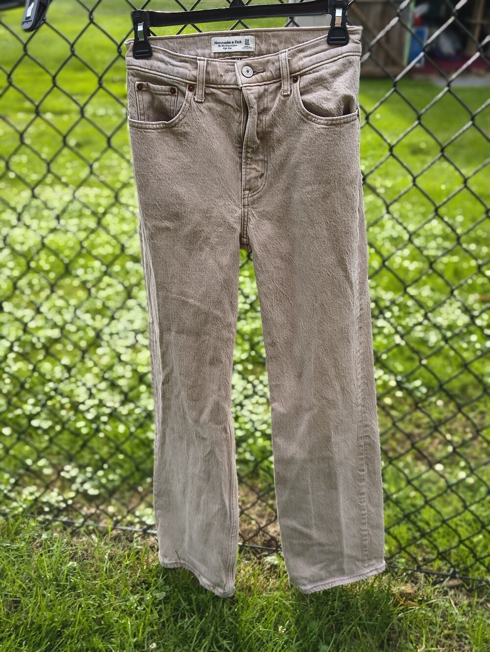 Abercrombie & Fitch Men’s Taupe Corduroy Straight-Leg Pants